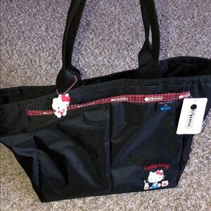 Hello Kitty Black and Red Tote Bag